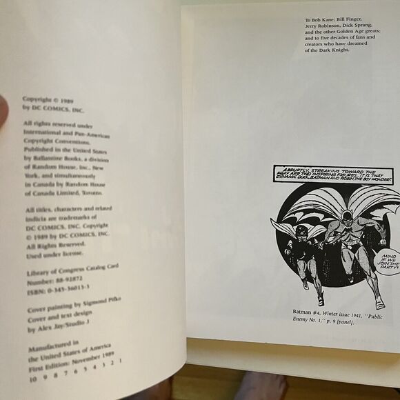 TALES OF THE DARK KNIGHT Batman's First 50 Years 1939-1989 Cotta Vaz 1st Ed Book - Picture 4 of 9